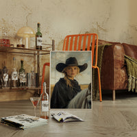 Cowgirl and Her White Horse