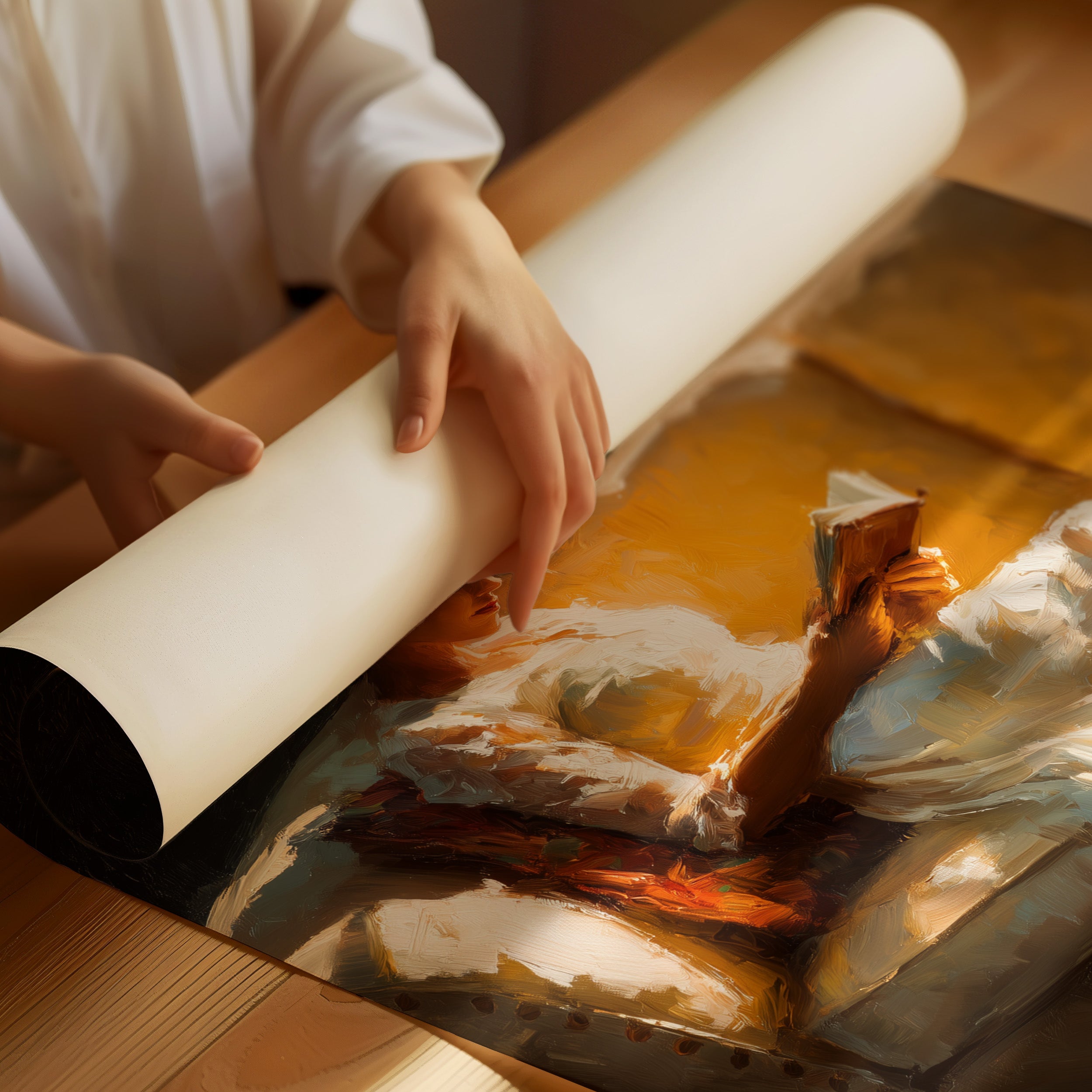 Golden Hour Between Book Pages