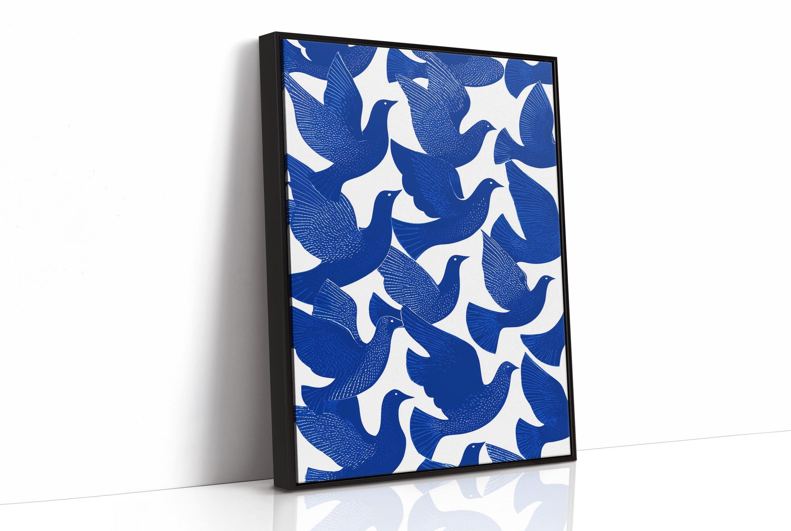 Cobalt Doves Take Flight Together