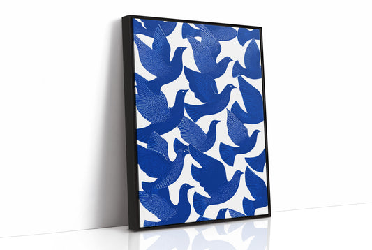 Cobalt Doves Take Flight Together