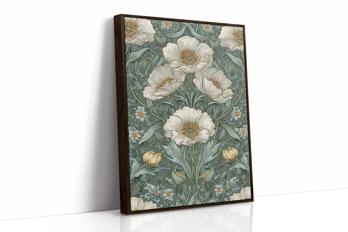 Delicate Blossoms on Verdant Background