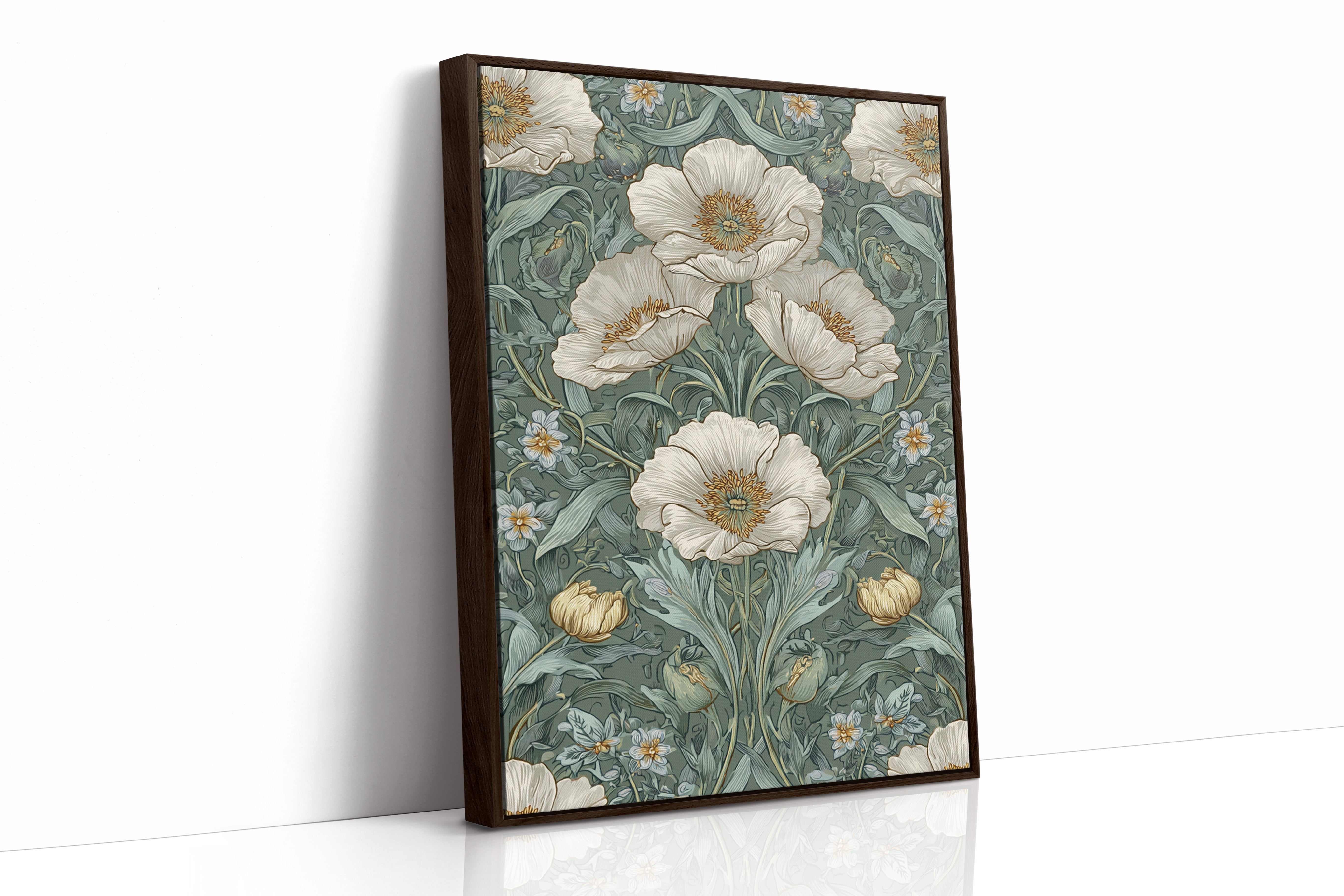 Delicate Blossoms on Verdant Background