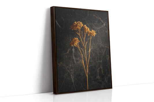 Golden Blooms Against Timeless Stone