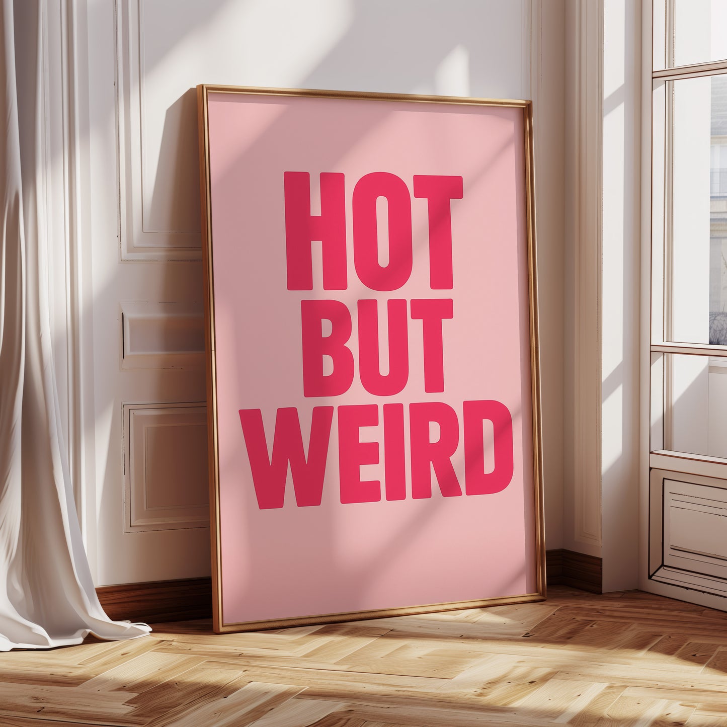 Hot But Weird Bold Pink Wall Art