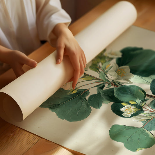 Ivory Blooms On Weathered Parchment