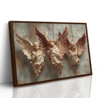 Three Carved Angels on Strings