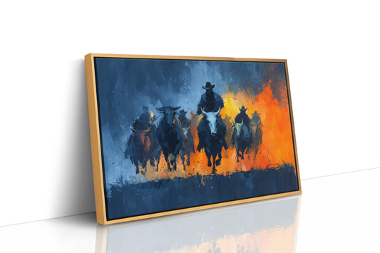 Cattle Drive Through Fire