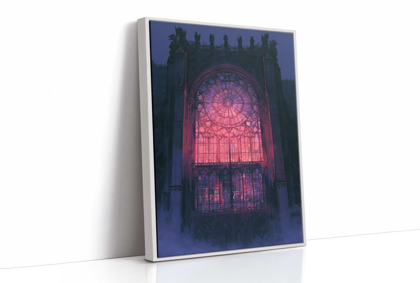 Rose Window Aglow at Midnight