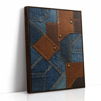 Western Patchwork Denim and Leather Print
