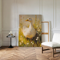 A Duck's Day Among Wildflowers