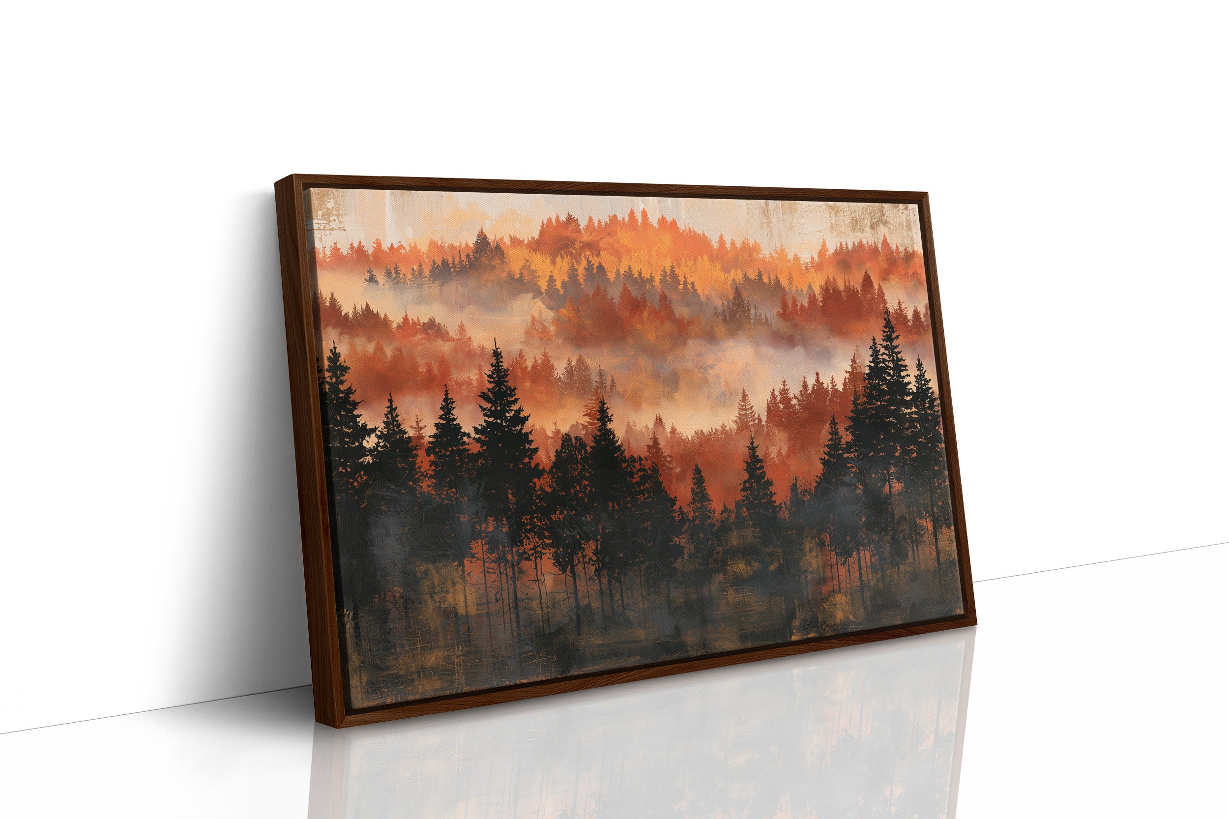 Ridgeline in Amber Fog