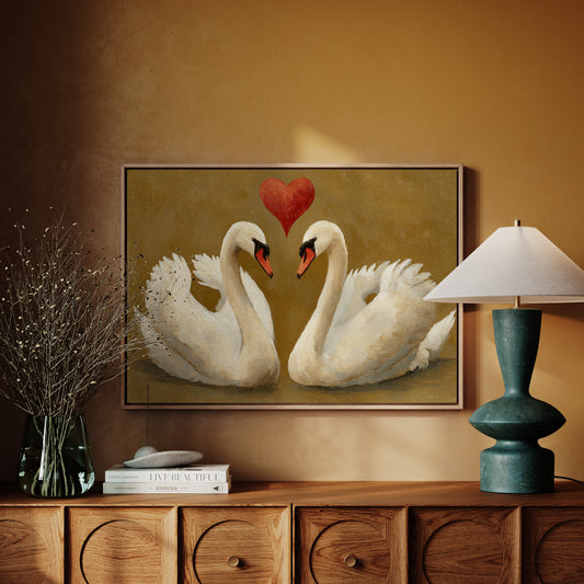 Graceful Hearts Dance On Golden Waters