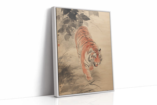 Silent Steps Through Misty Bamboo