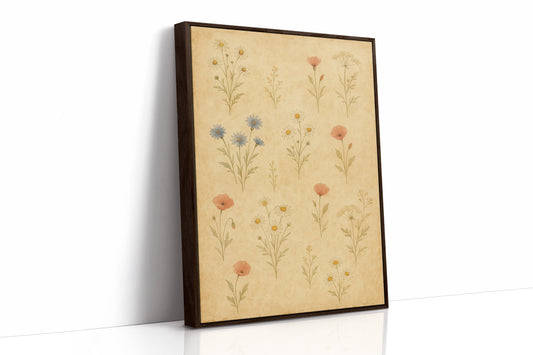 Vintage Wildflower Watercolor Print