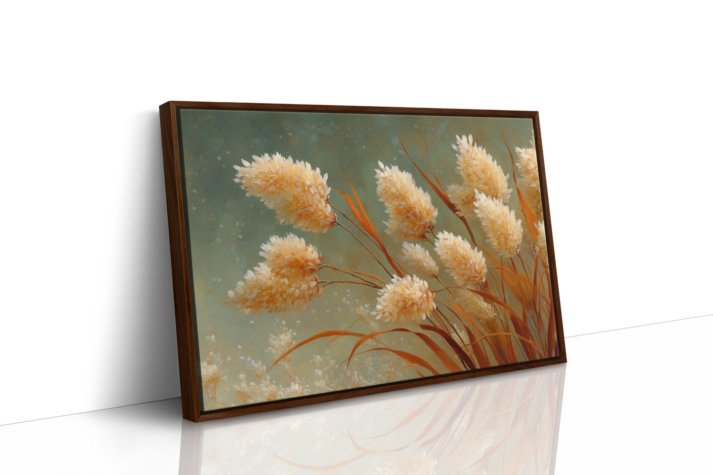 Pampas Plumes Against Sage Sky