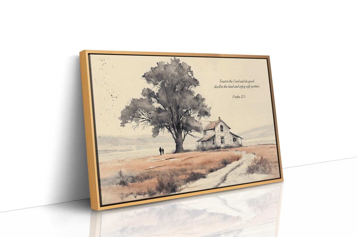 Psalm 37:3 Farmhouse Scripture Art