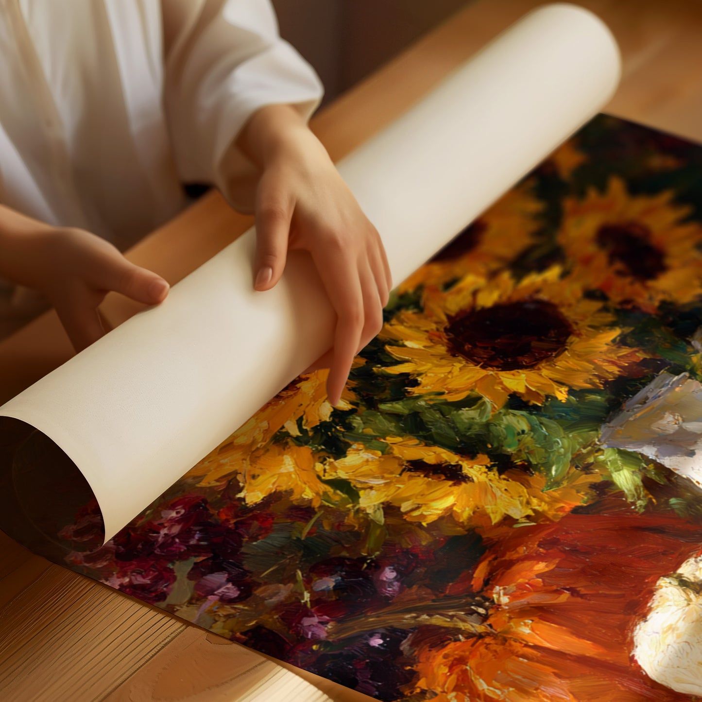 Autumn's Warmth In Sunflower Light
