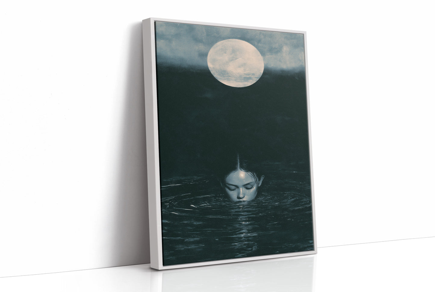 Surfacing Beneath a Pale Moon