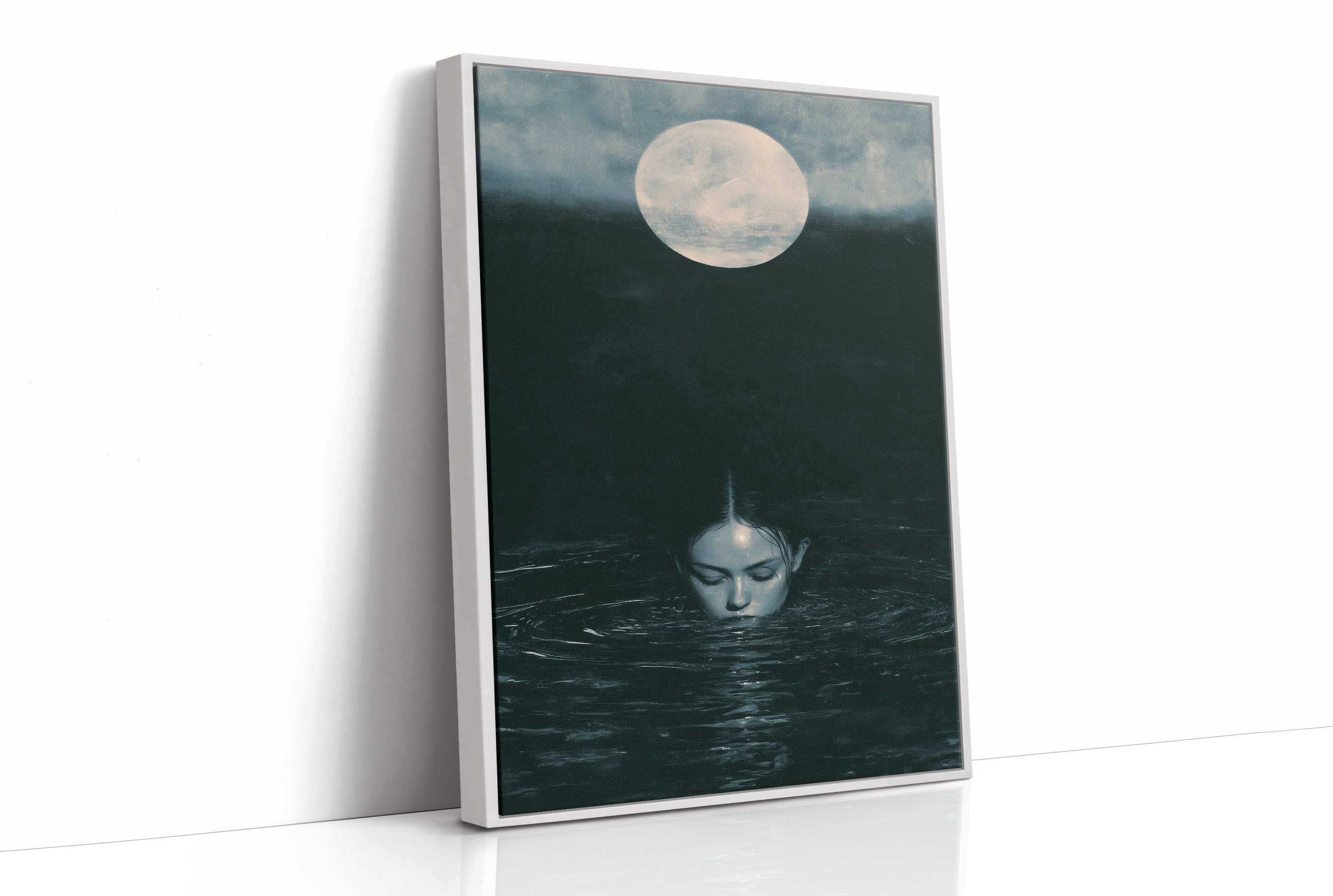 Surfacing Beneath a Pale Moon