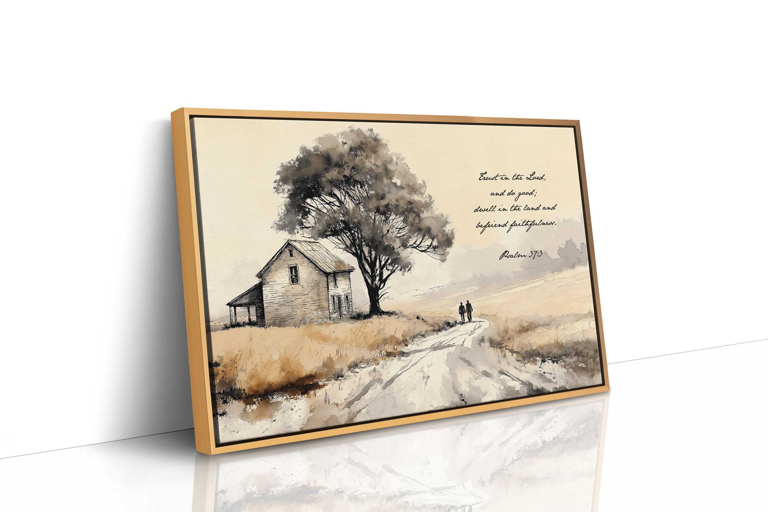 Psalm 37:3 Country Road Scripture Art