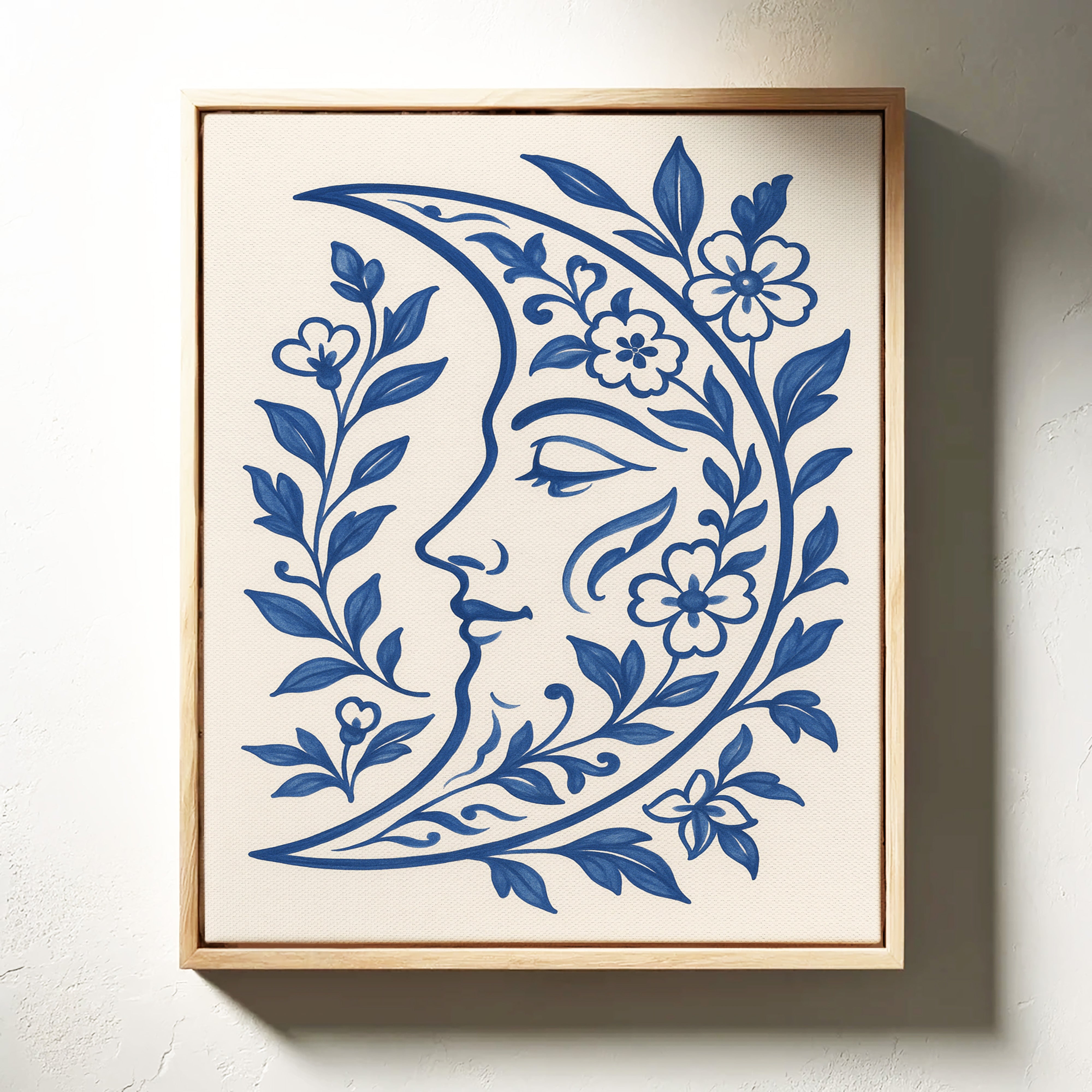 Floral Moon in Indigo Bloom