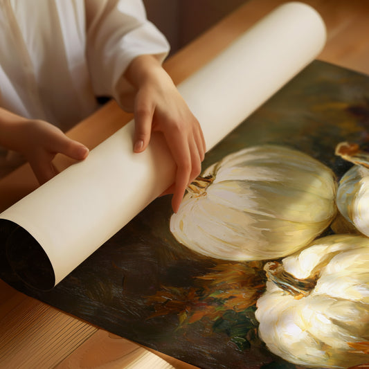 White Pumpkins Dance With Autumn