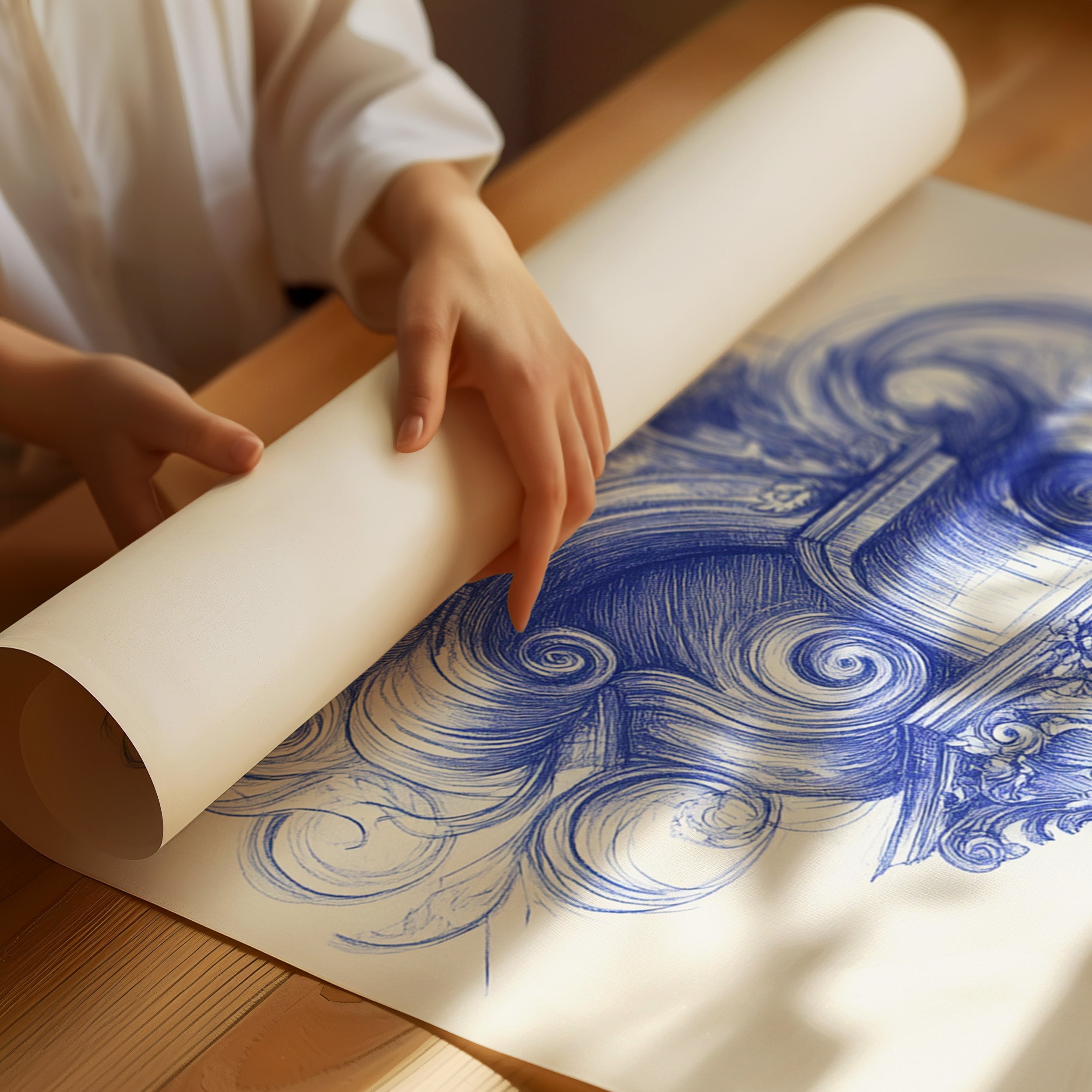 Corinthian Dreams In Cobalt Blue