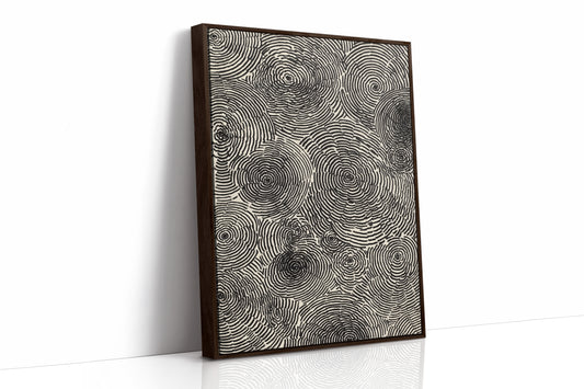 Cascading Circular Patterns in Monochrome