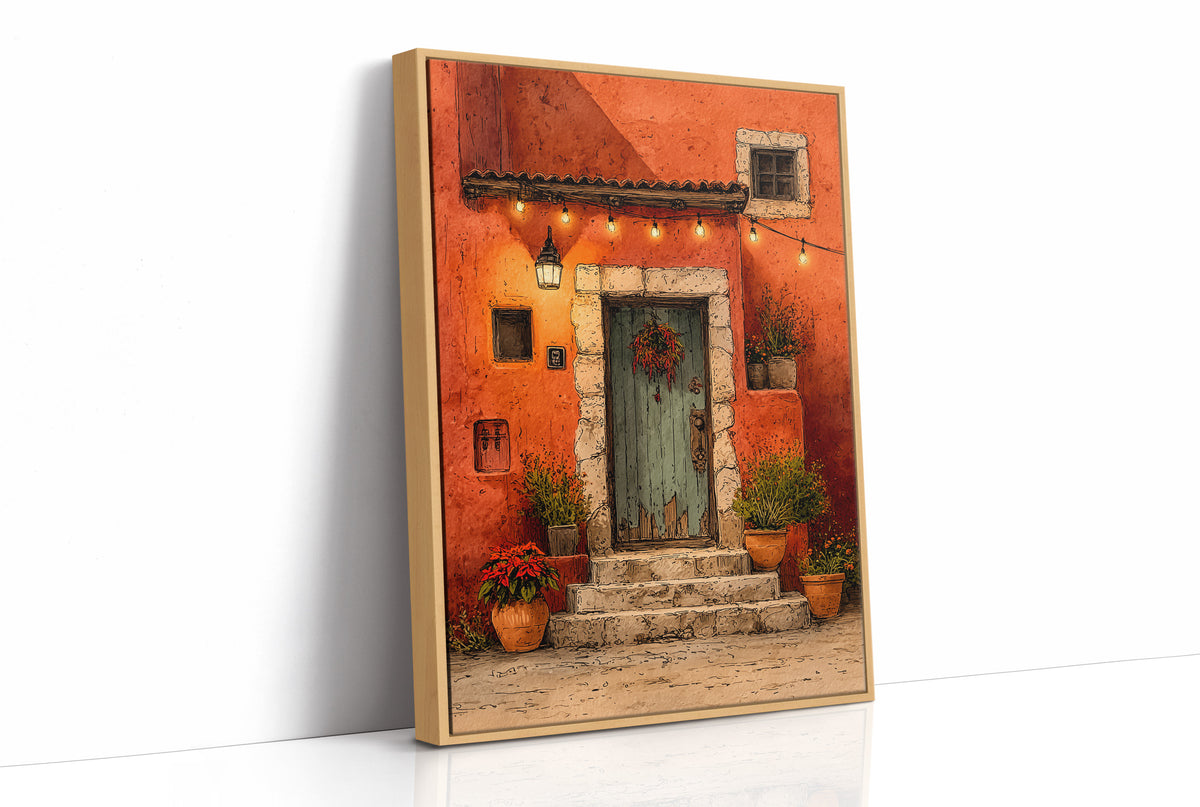 Chile Wreath Welcome: Door Has Seen Some Things