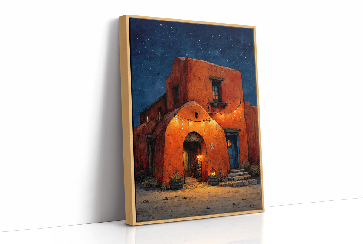 Desert Nightlight: Adobe Left the Lights On