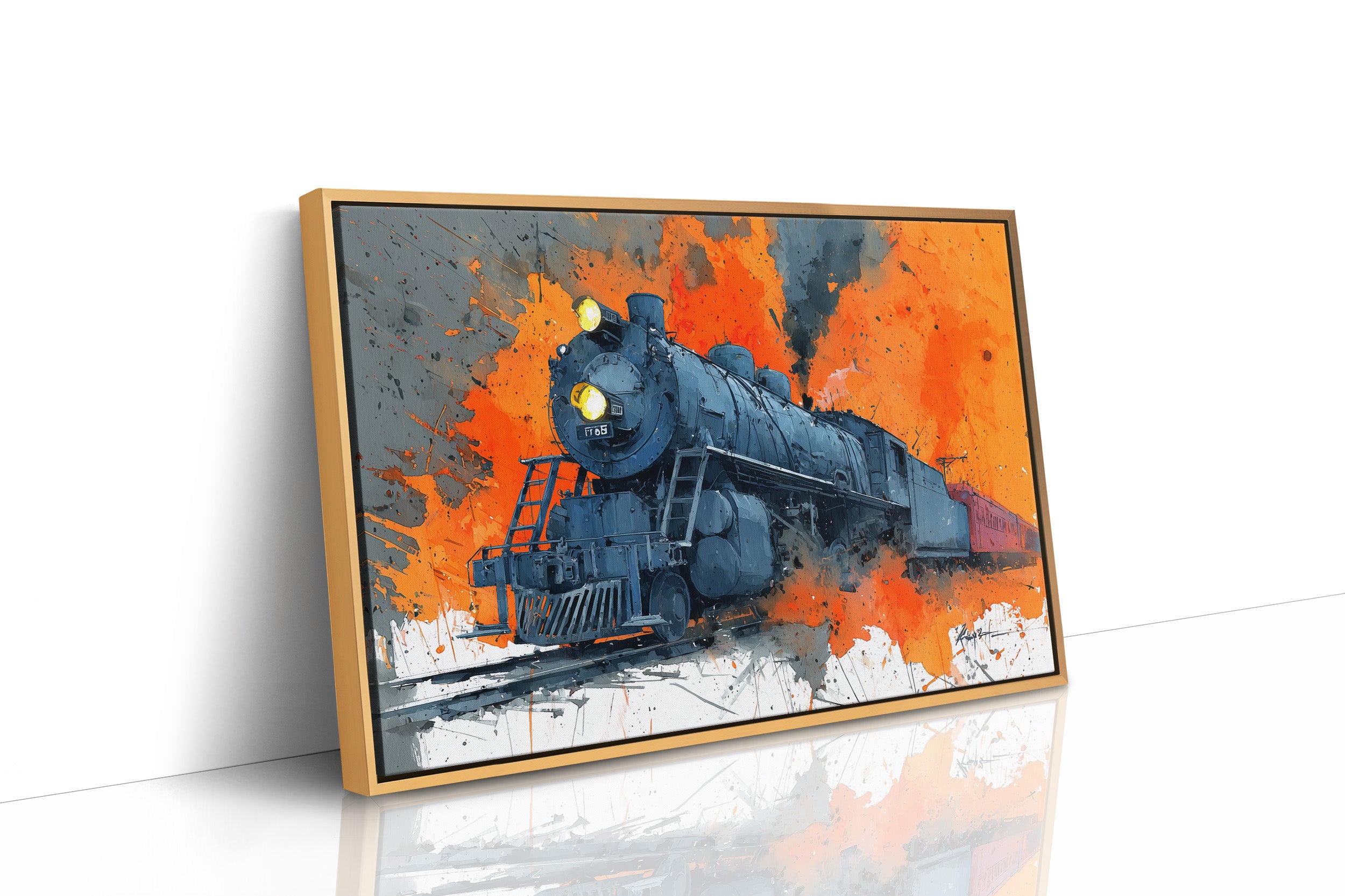 Steam Engine in Blazing Orange