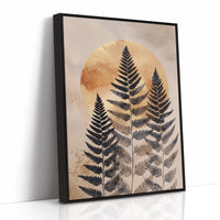 Fern Silhouettes Against Golden Light