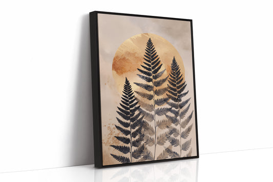 Fern Silhouettes Against Golden Light