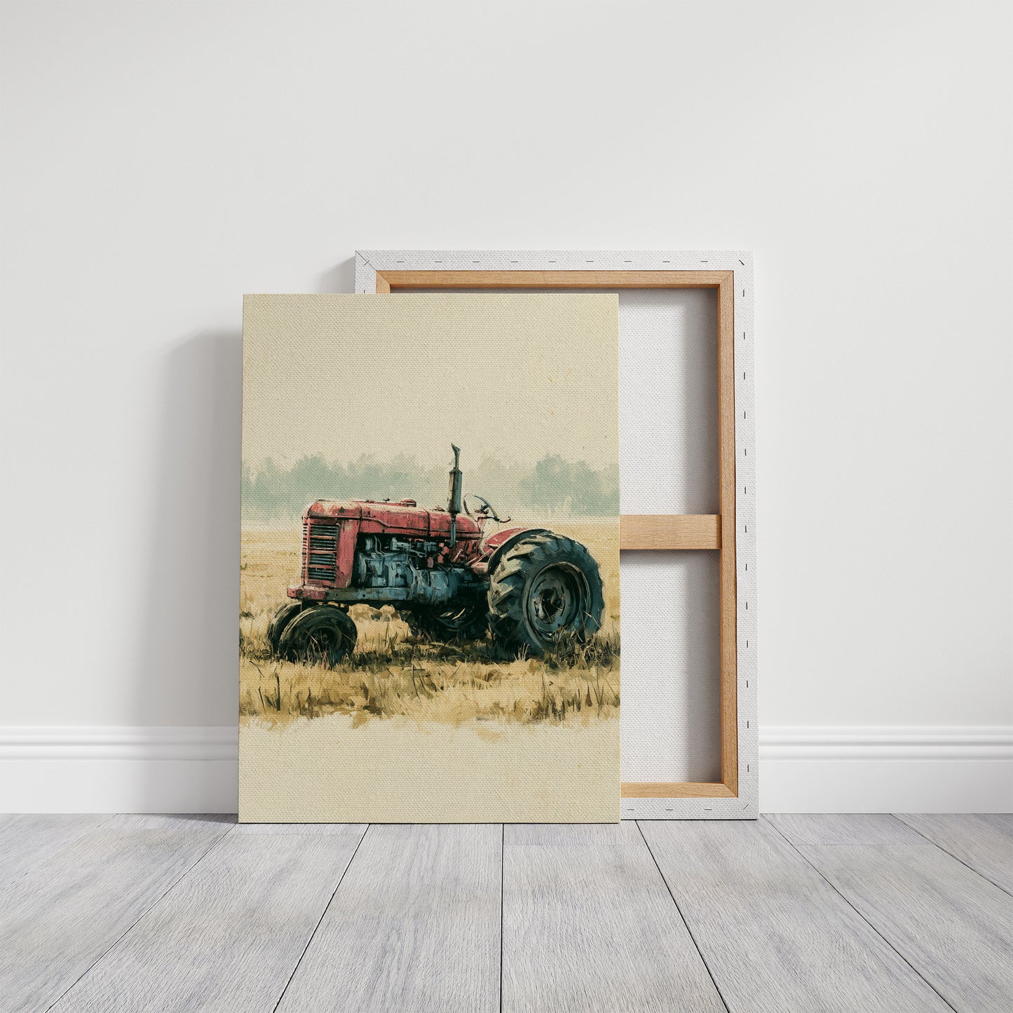 Old Red: Weathered Tractor in the Wheat Field