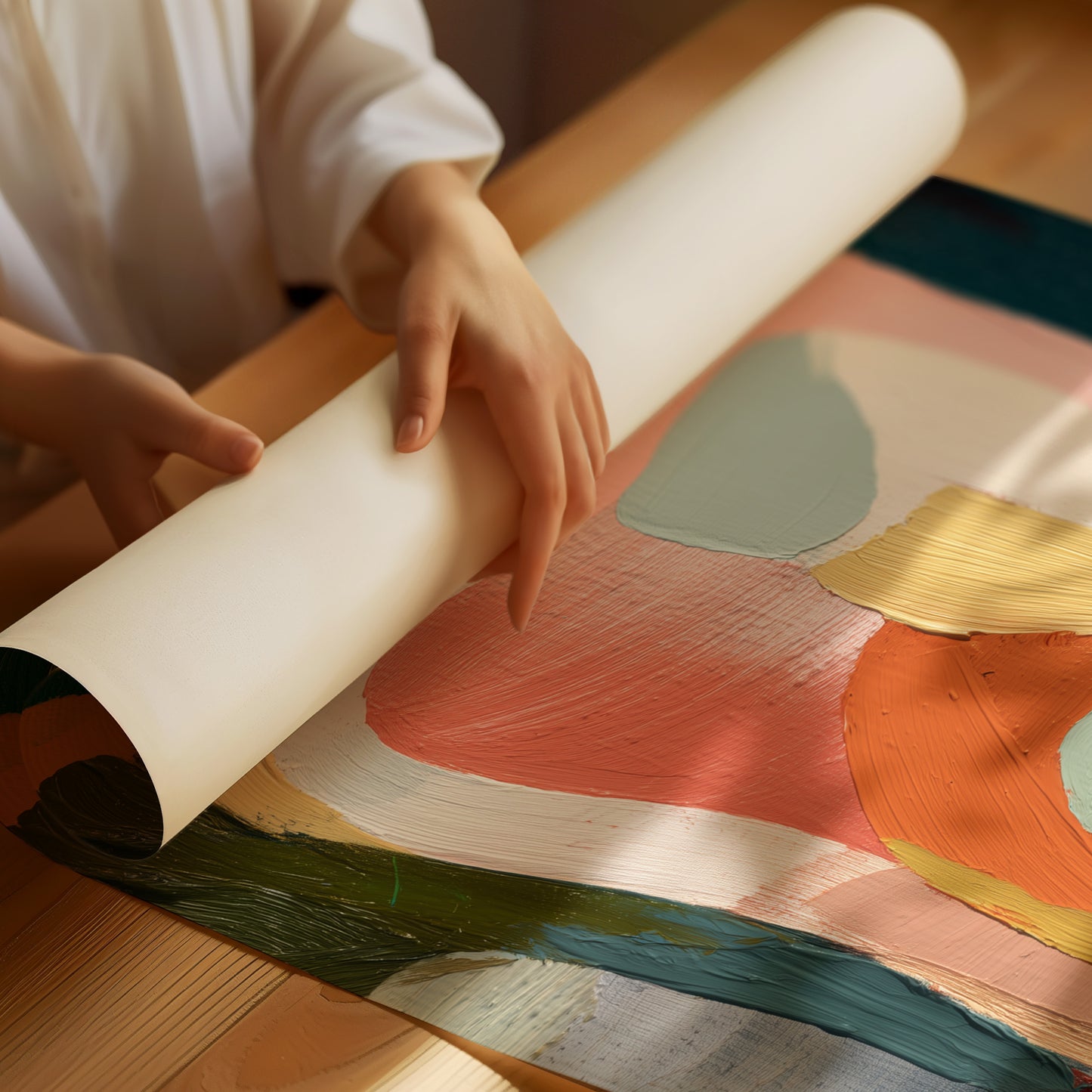 Colors Collide Where Brushstrokes Bend