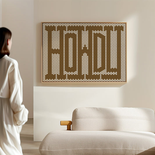 Howdy Western Mosaic Wall Greeting