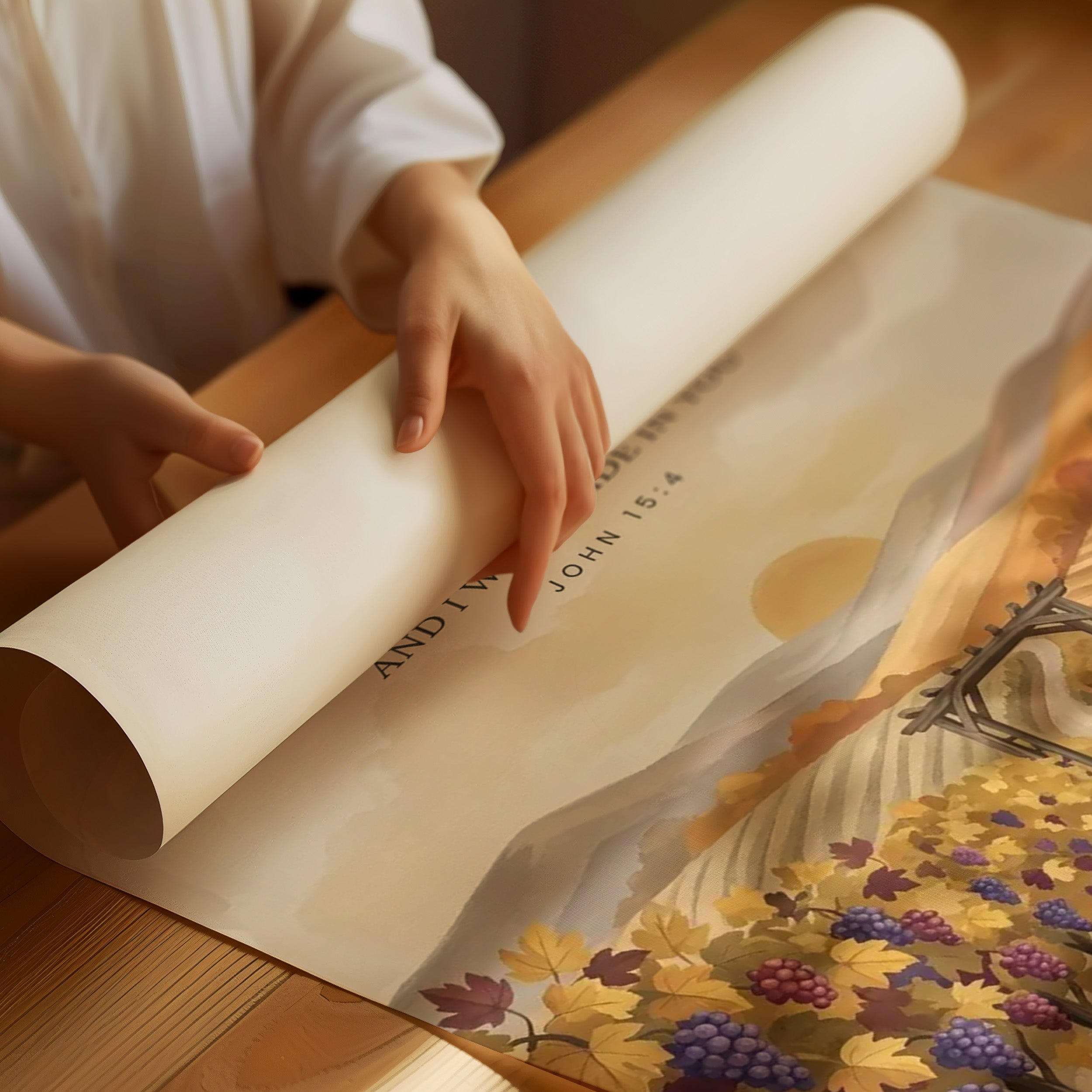 Abide in Me: Vineyard Scripture Print