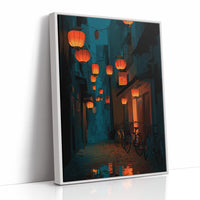 Lanterns Glow Where Bicycles Sleep