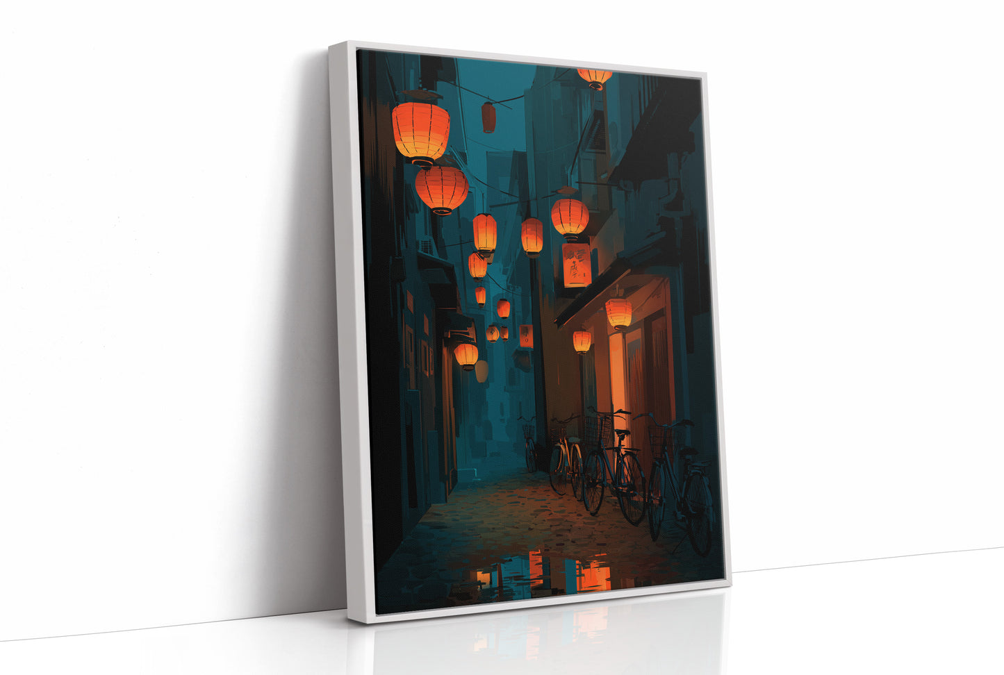 Lanterns Glow Where Bicycles Sleep