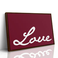 Bold Cursive Love in Burgundy