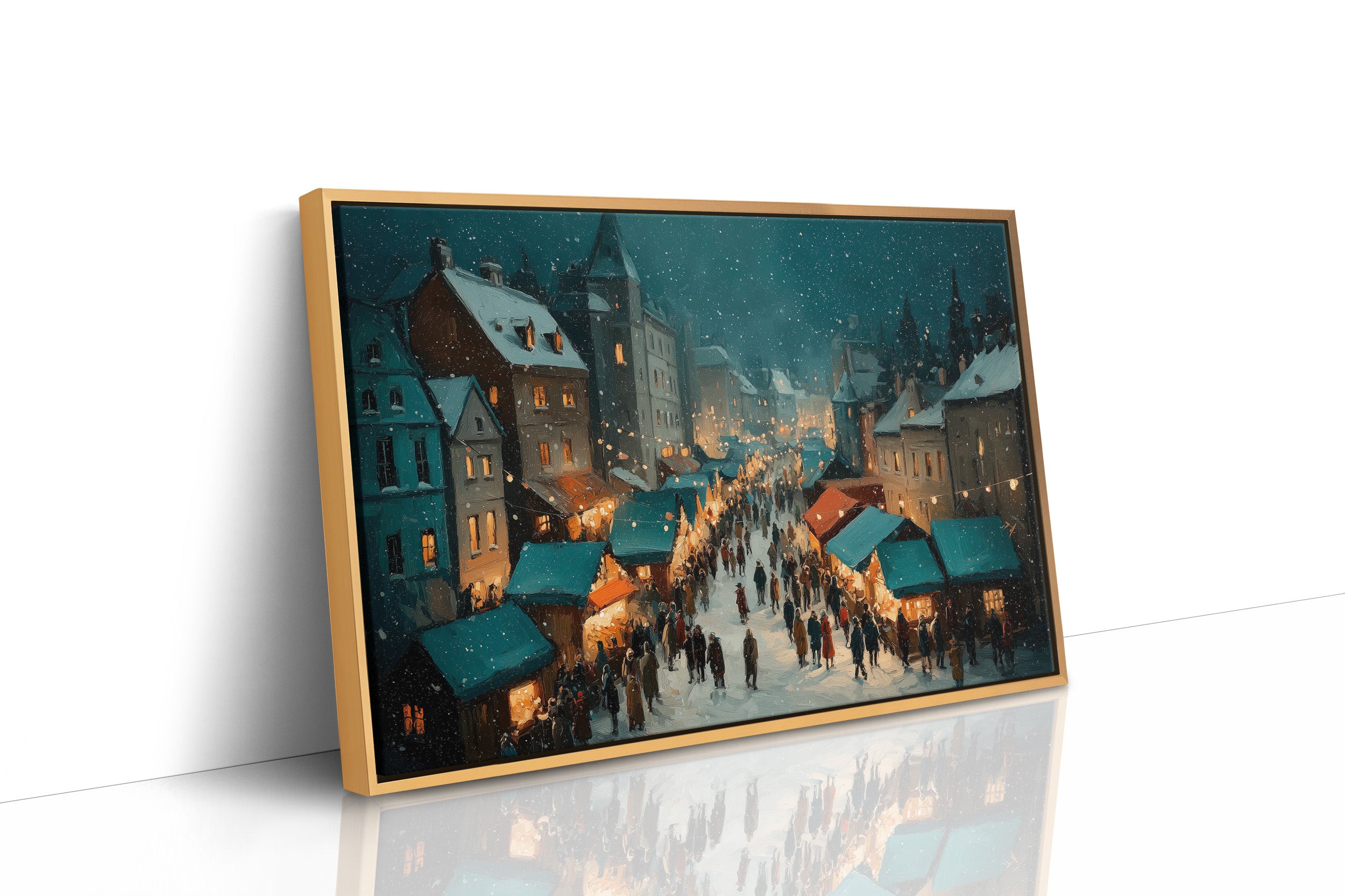 Snow Falls on the Market Square