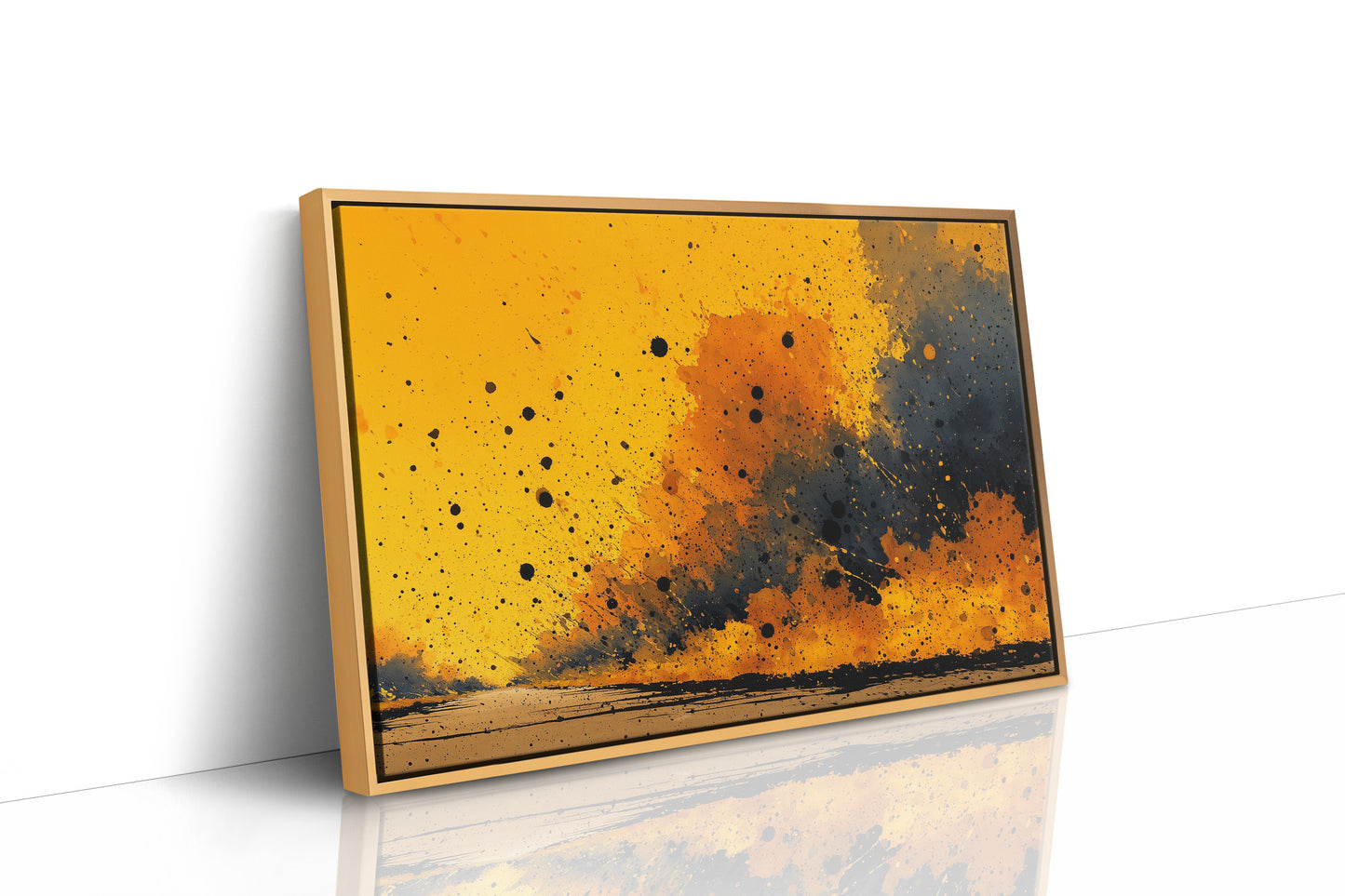 Golden Storm Abstract