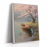 Cherry Blossoms Guard The Quiet Harbor