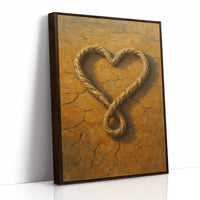 Lassoed Heart Western Rope Art