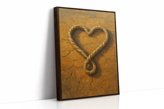 Lassoed Heart Western Rope Art