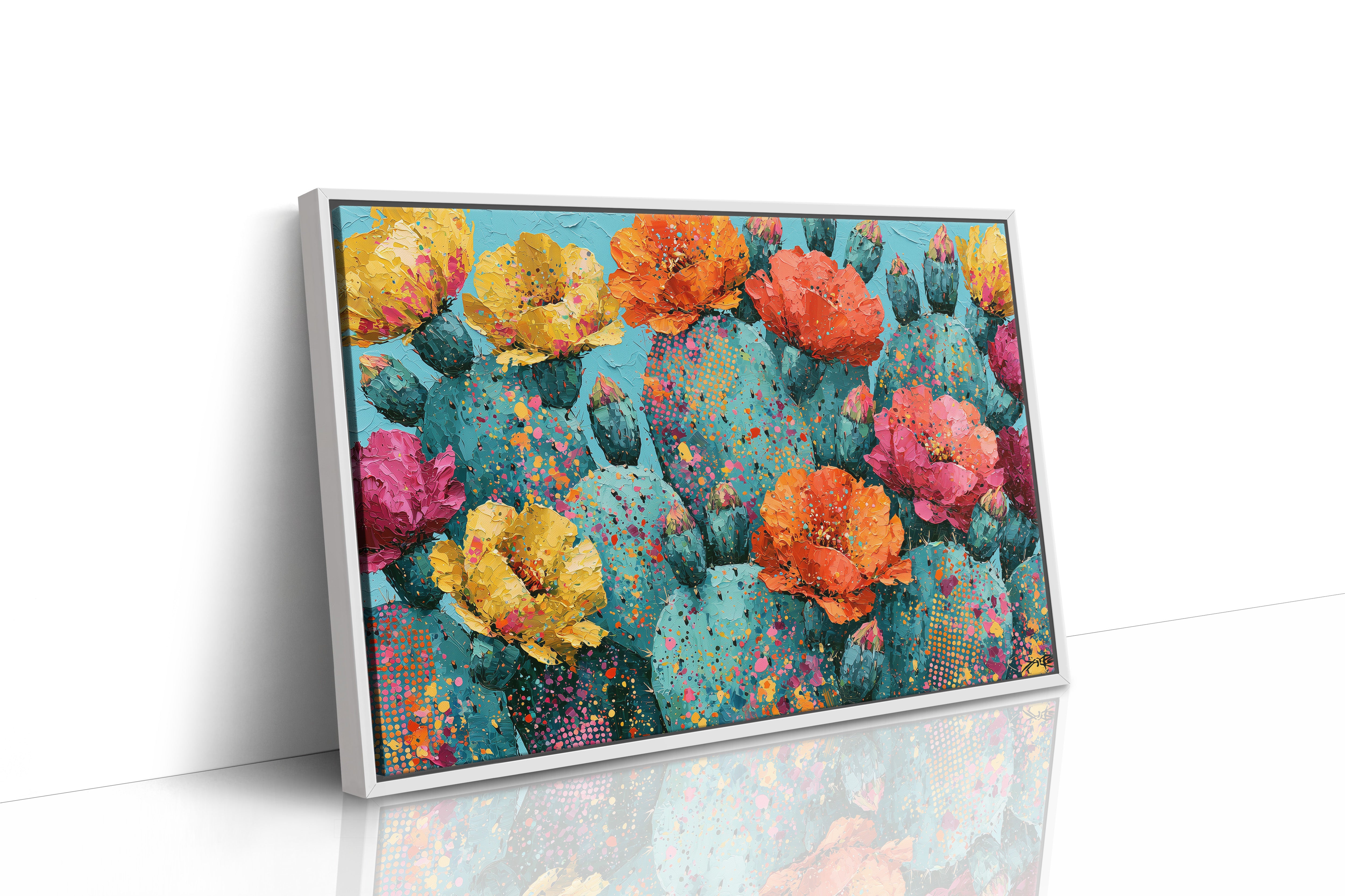Cactus Bloom, Speckled Turquoise