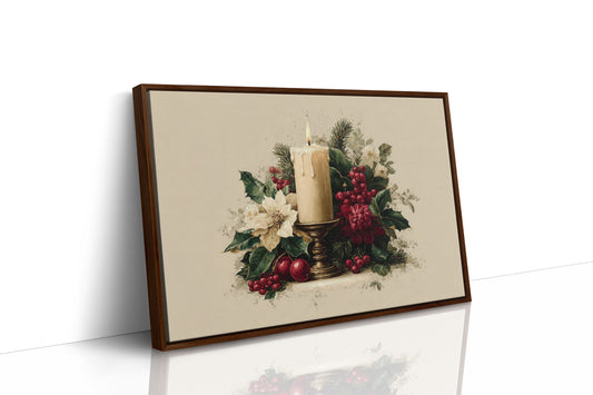 Candlelight Nestled in Winter Bloom