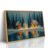 Cabins by the Winter Lake