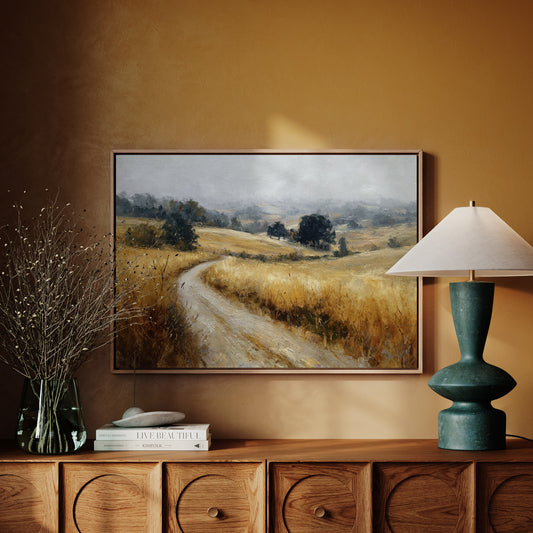 Winding Path Through Golden Fields