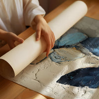 Blue Duet On Weathered Plaster